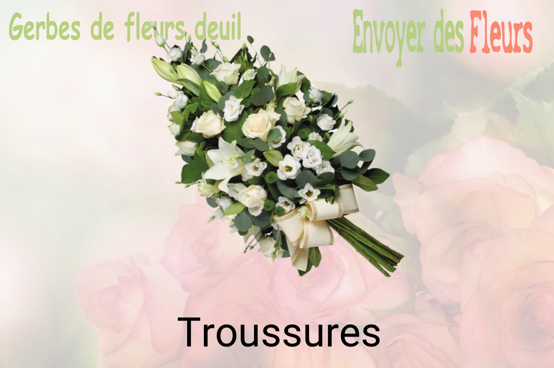 Gerbe de fleurs de deuil livrée à Troussures